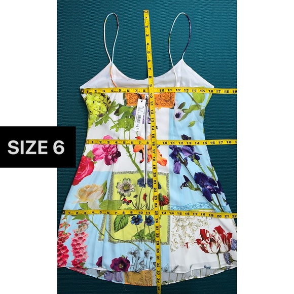 Alice + Olivia Ira Floral Spaghetti Strap Mini Dress - Picture 10 of 15